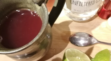 Gin, Lime and Blueberry Tea Hot Toddy
